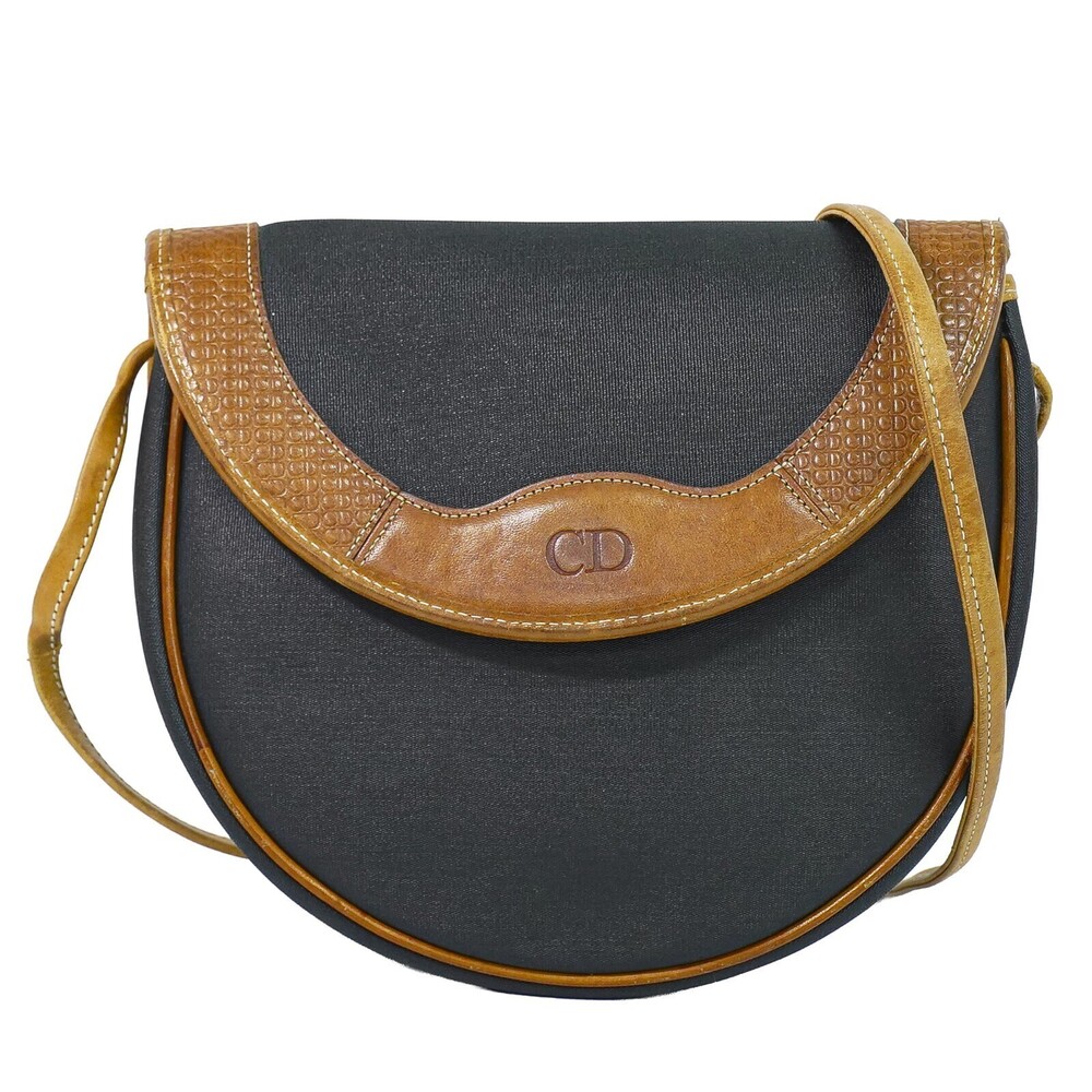 Christian Dior CD Shoulder bag Canvas and Leather